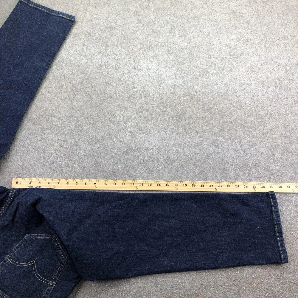 Levis 514 Jeans Mens 38x30 Blue Dark Wash Regular Straight Denim Pants Casual